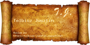 Telbisz Jusztin névjegykártya